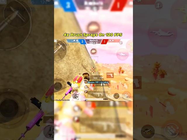 Brust Sprays On 120 FPS  #4xbrust #4xspray #120fps #bgmi #shorts