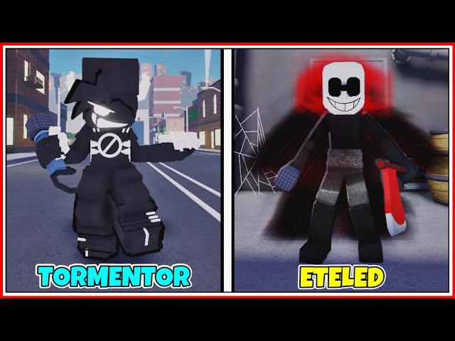 How to get "TORMENTOR" & "ETELED" BADGES + MORPHS/SKINS in ANOTHER FRIDAY NIGHT FUNK RP! - ROBLOX