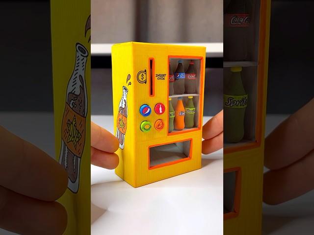 DIY Working Soda Vending Machine with Paper | Paper Craft Ideas #shorts #papercraft