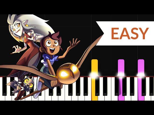 Owl House Theme Song (EASY Piano Tutorial)