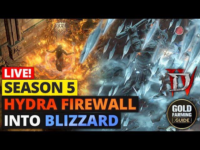 Season 5 Launch Stream. Firewall Hydra Leveling into Blizzard. Guides in Descr. - #diablo4 #season5