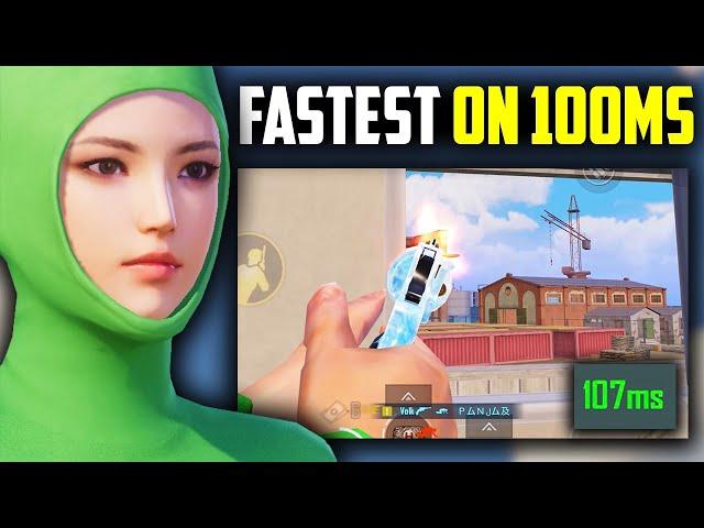 THE FASTEST PLAYER ON 100 MS!! | PUBG Mobile