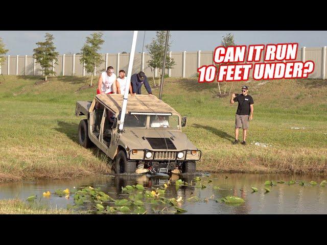 Driving Underwater EP.4 - The HUMVEE Goes 12 Feet DEEP!!! (It Almost Worked)