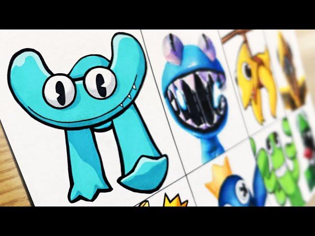 [Drawing] Cartoon VS Original Jumpscare : Rainbow Friends Chapter 2 [ROBLOX]#01