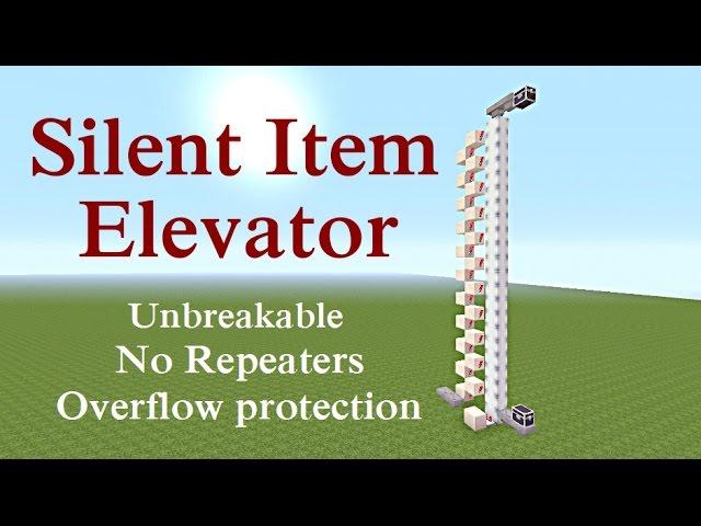 Minecraft Tutorial : Silent Item Elevator Unbreakable