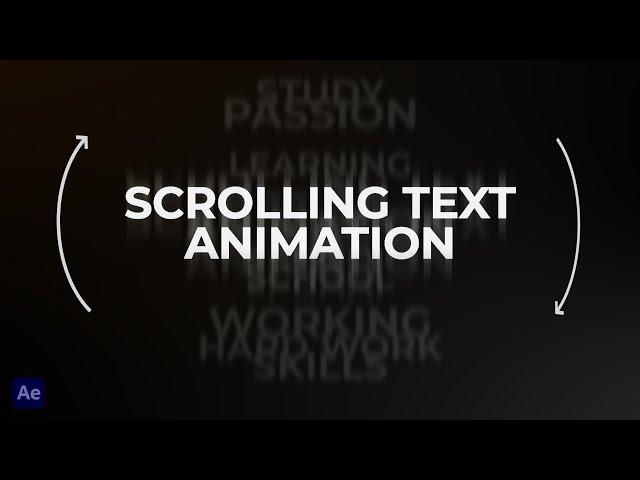 Create 3D scrolling text animation in After Effects