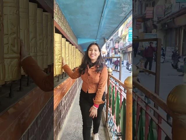 Buddhist temple prayer wheel. Move in clockwise direction to clean the aura. #dalail #tibet