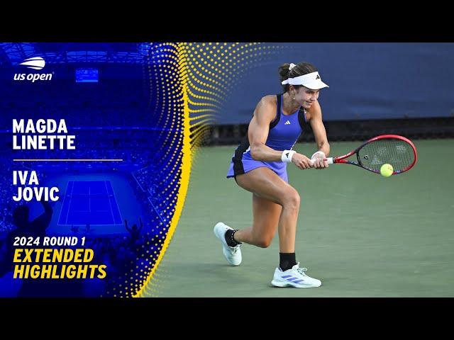 Magda Linette vs. Iva Jovic Extended Highlights | 2024 US Open Round 1