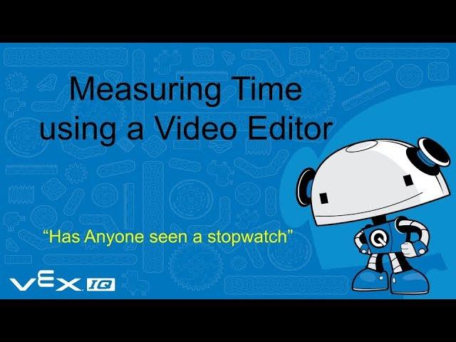 Measuring time of an object in motion using a video editor