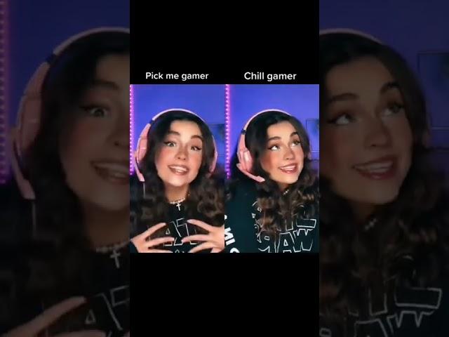 pick me gamer versus cool gamer #pickmegirl##uwupickme #twowaystoact #characterchallenge#gamerlife