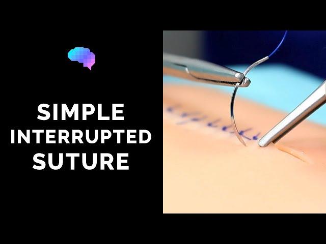 Simple interrupted suture (wound suturing) - OSCE Guide | UKMLA | CPSA | PLAB 2