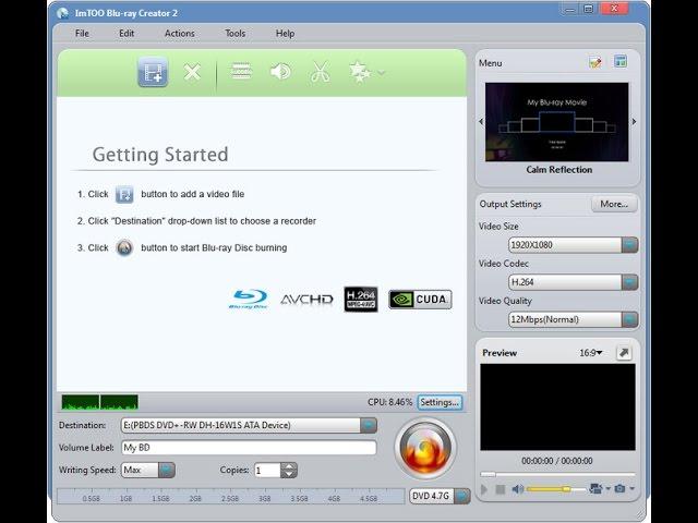 ImToo Blu ray Creator - Create Blu ray Movies