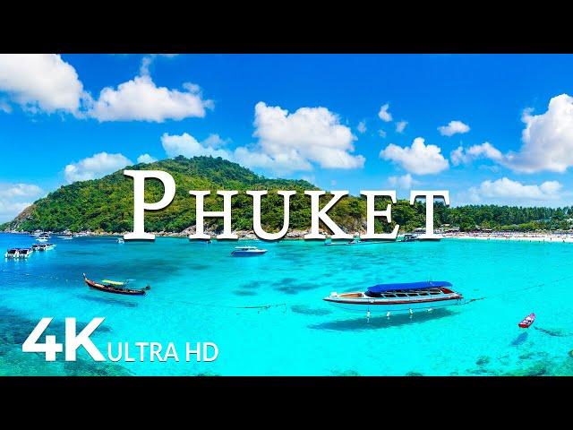 FLYING OVER PHUKET (4K UHD) - Soothing Music Along With Beautiful Nature Video - 4K Video Ultra HD