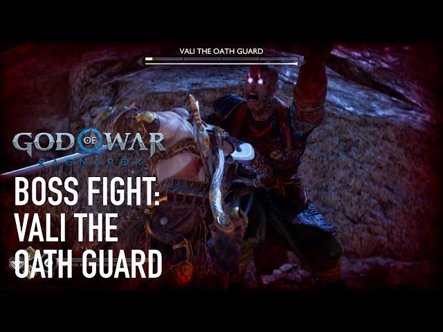God of War Ragnarok - Kratos vs Vali the Oath Guard - Boss Fight