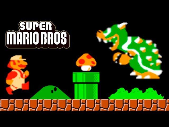 Super Mario Bros NES Walkthrough (No Damage, All Secrets)