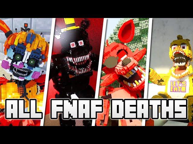 All FNAF Animatronic Deaths in Mincraft (1-6) [Dany Fox Addons]