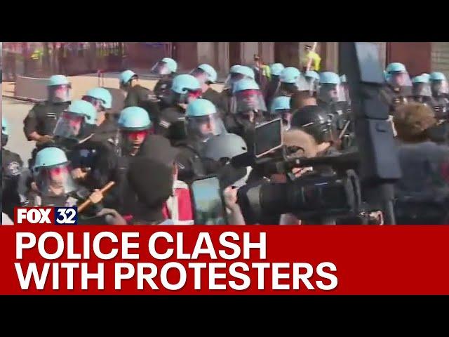 Police clash with protesters who breached DNC security perimeter