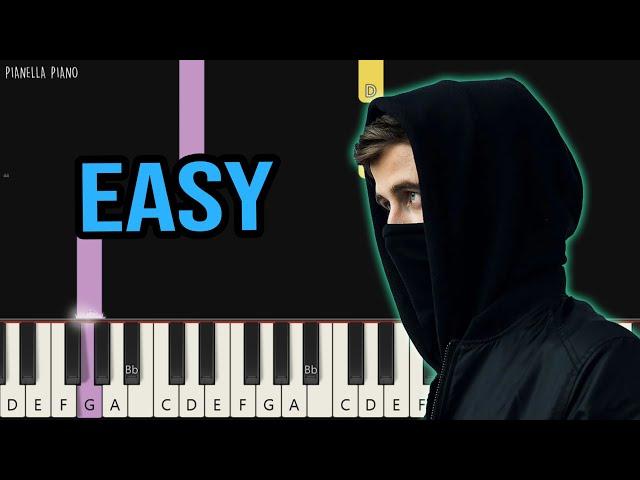 Alan Walker & Sasha Alex Sloan - Hero | EASY Piano Tutorial by Pianella Piano