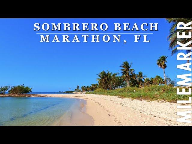 [4K] Sombrero Beach FLORIDA KEYS - Marathon, Florida - Relaxing Scenic Walking Tour with Binaural 