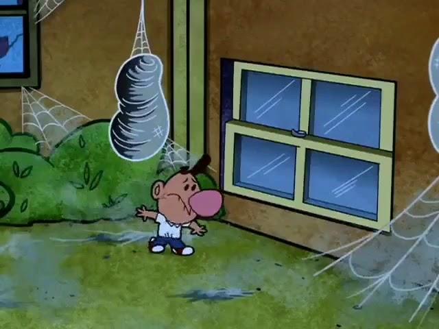 Billy and Mandy - spiderweb jump through the window