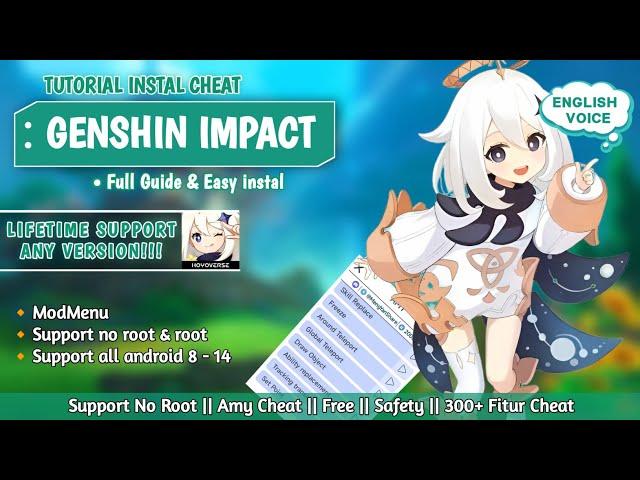 Tutorial how to instal GENSHIN IMPACT cheat Android No root | 300+Fitur Work