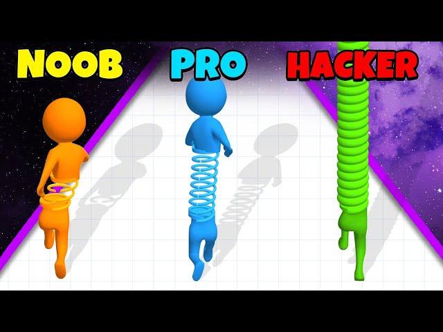 MAX LEVEL 'Toy Spring Man' NOOB vs PRO vs HACKER