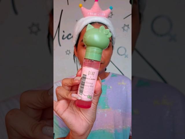 Este es el Fijador de #maquillaje más cute del  pixi x hello kitty  makeup fixing mist #shorts