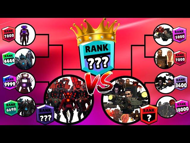 Skibidi toilet tournament brawl stars ranks up Speakerman titan team vs Skibidi Toilet Team