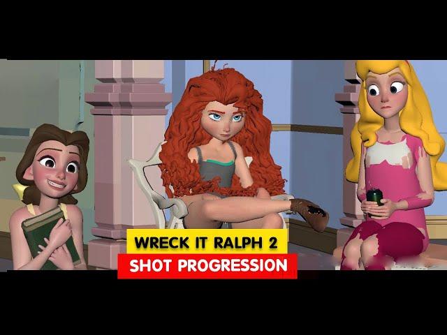 Wreck it Ralph 2 | Belle Princess Shot Progression | Animation Breakdowns 3D Animation Internships