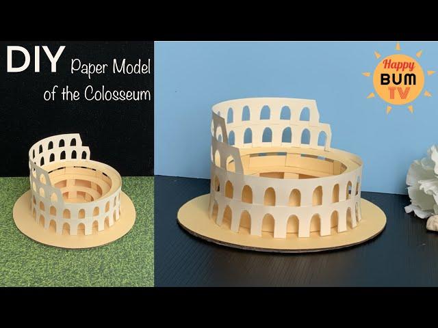 HOW TO MAKE THE ROME COLOSSEUM MODEL WITH PAPER | DIY COLOSSEUM MODEL I DIY SCHOOL PROJECT IDEAS