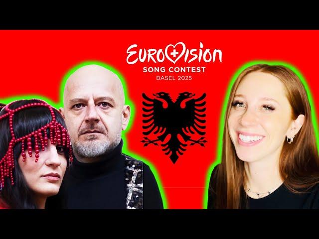 LET'S REACT TO ALBANIA'S SONG FOR EUROVISION 2025 // SHKODRA ELEKTRONIKE "ZJERM"