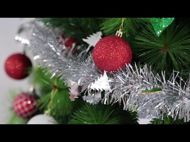 ARCCI Christmas silver tinsel garland, Xmas tree garland decorations