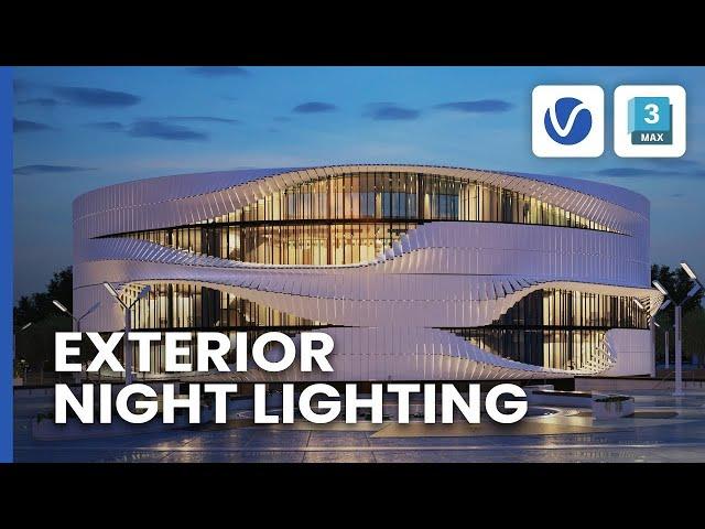Realistic exterior night lighting with V-Ray for 3ds Max