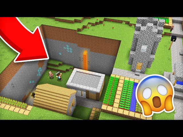 ПОЧЕМУ ЭТА ЧАСТЬ ДЕРЕВНИ ПРОВАЛИЛАСЬ ПОД ЗЕМЛЮ В МАЙНКРАФТ | Компот Minecraft