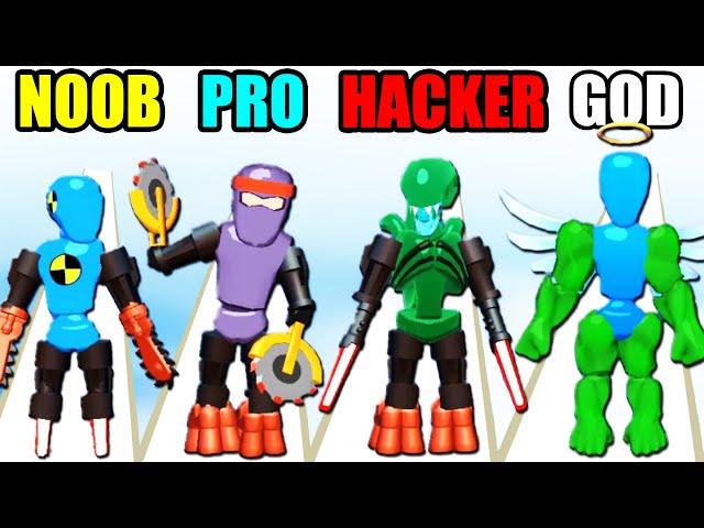 NOOB vs PRO vs HACKER vs GOD in Merge Ragdoll Fighting