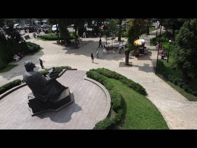 View of Prince Yaroslav the Wise Statue from the Golden Gates of Kyiv