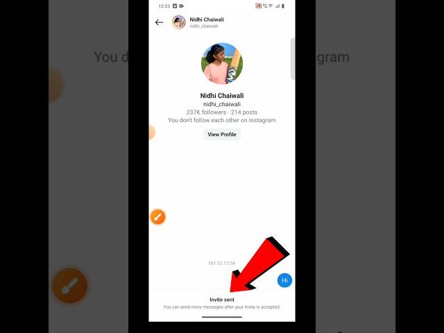 Instagram Invite Sent Problem | instagram invitation par message | instagram invite to chat problem