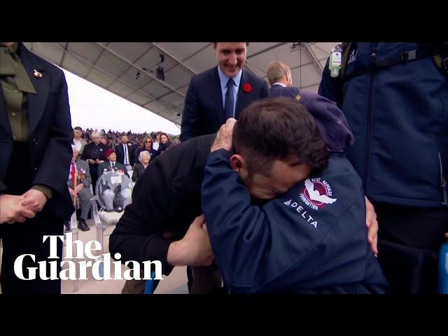 'You saved Europe': Zelenskiy shares emotional embrace with D-day veteran