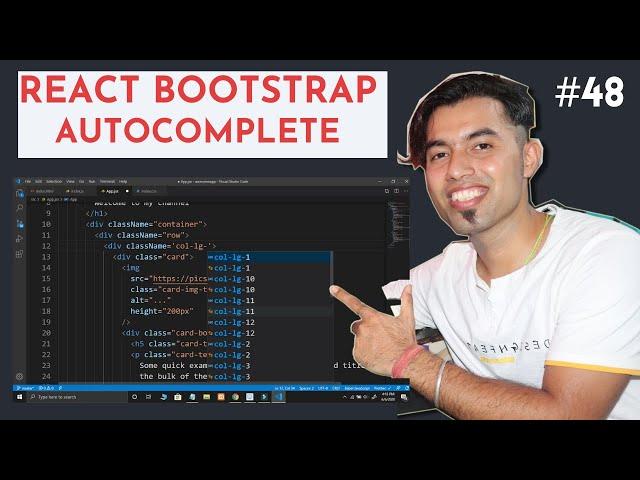 React Bootstrap Autocomplete Extension in VS Code in 2020