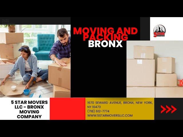 Moving and Packing Bronx | 5 Star Movers LLC - Bronx Moving Company | www.5starmoversllc.com