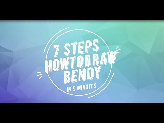 How to Draw Bendy 7steps (Bendy and the Ink Machine) - Как Нарисовать Бенди поэтапно 7 шагов