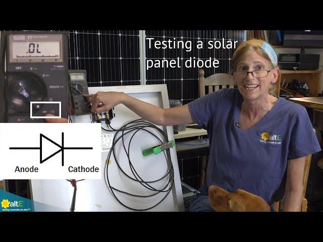 How to test a solar panel diode