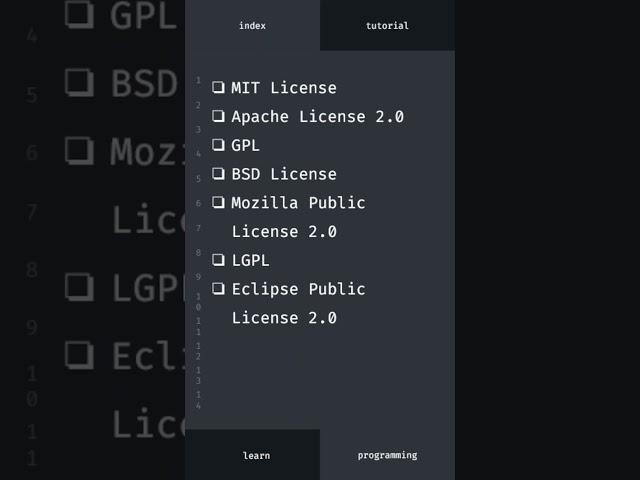 Top Open Source Licenses P2  I am not a lawyer. It is not legal advice.