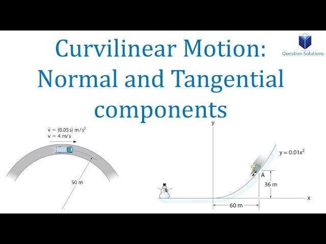 Curvilinear Motion: Normal and Tangential components (Learn to solve any problem)