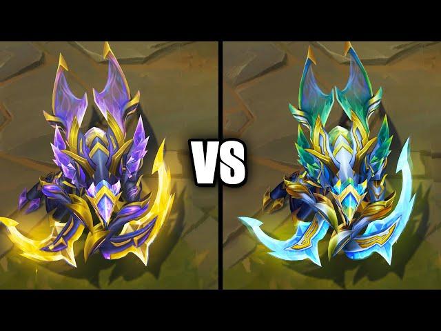 Crystalis Indomitus Kha'Zix vs Mythic Chroma Skin Comparison (League of Legends)