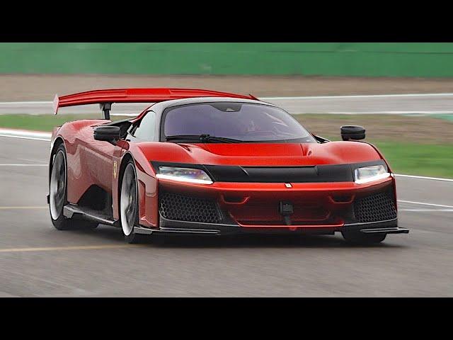 NEW Ferrari F80 Hypercar engine Sound | Start Up, Revs, Accelerations during Global Dynamic Debut!