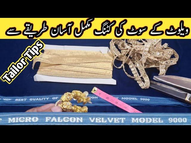 How to do Complete Cutting of Velvet Dress with Easy Method || Cutting Tips || Easy Cutting Tips