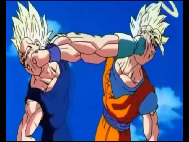 Majin Vegeta Vs Goku HD 720p