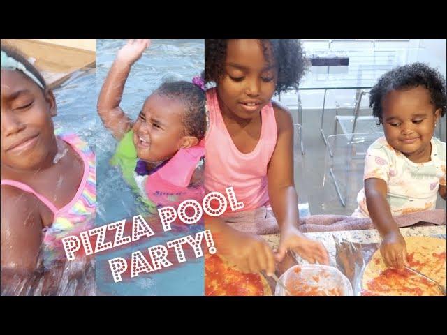 POOL AND DIY HOMEMADE PIZZA DAY WITH MY BABY COUSIN | Yoshidoll