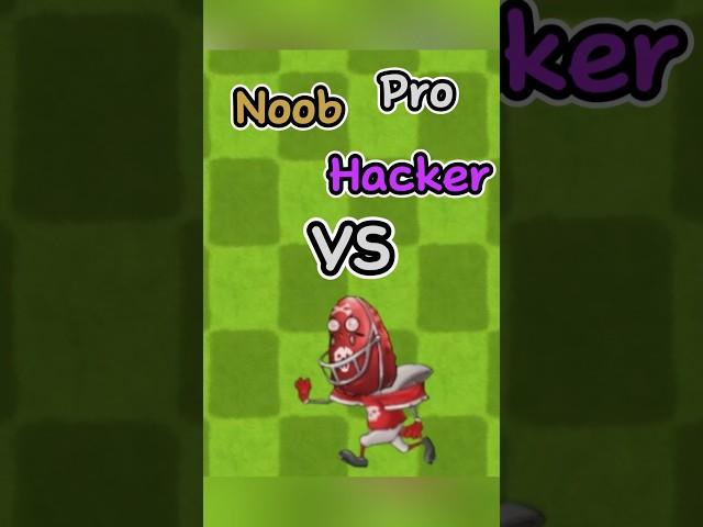 PVZ Fusion - Noob vs Pro vs Hacker - Rugby Nut Zombie #pvz #memes #shorts